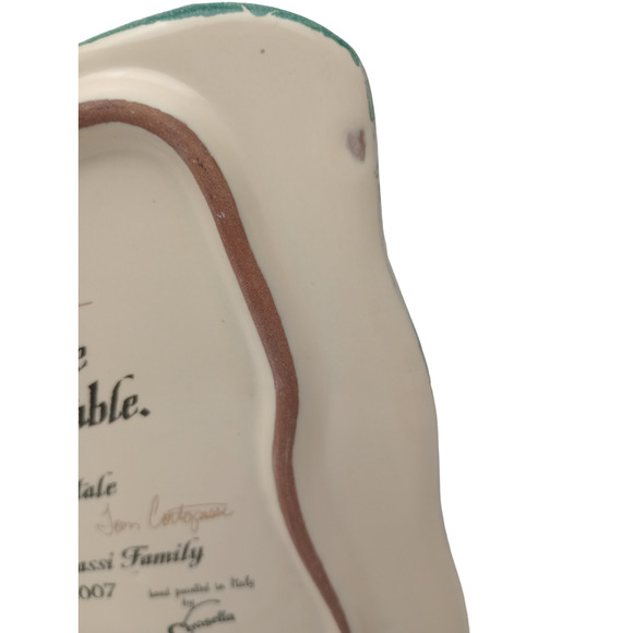 The Cortopassi Family 2007 Italy Redware Wall Plaque / Trivet - Picture 4 of 5